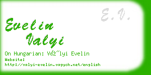 evelin valyi business card